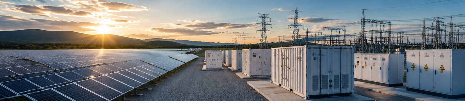 Solar energy, battery storage and grid infrastructure